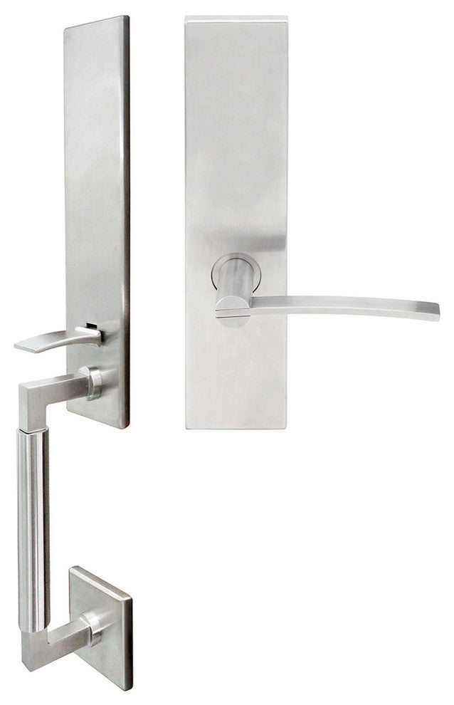 Horizon Lever, Mortise Full Dummy Handleset, Right Hand, Satin Stainless Steel