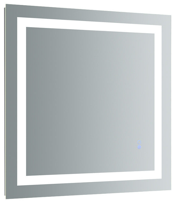Santo Bathroom Mirror With LED Lighting and Defogger, 24"x30", 30"x30"