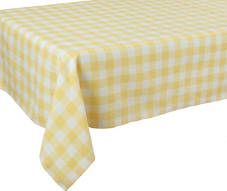 Gingham Check Tablecloth, 60"x60" Yellow