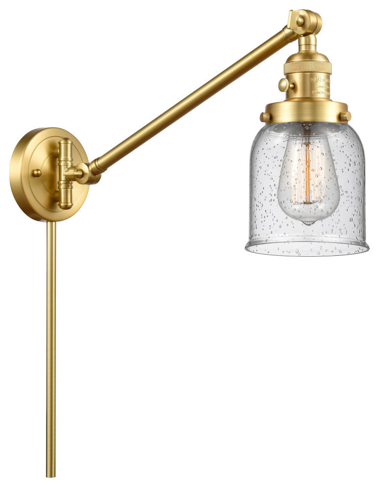 Bell Swing Arm With Switch, Satin Gold, Seedy, Seedy