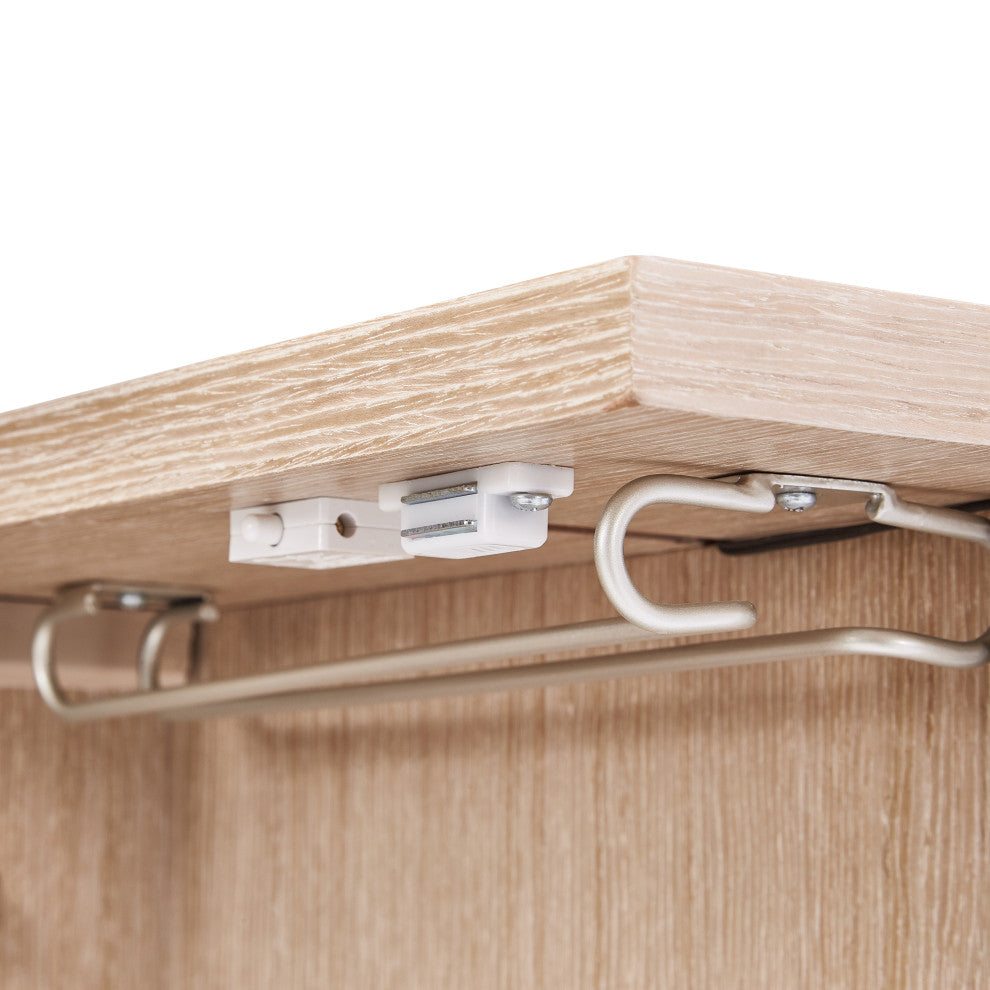 Laguna Ridge Modern Sideboard with LED Lighting - Washed Oak