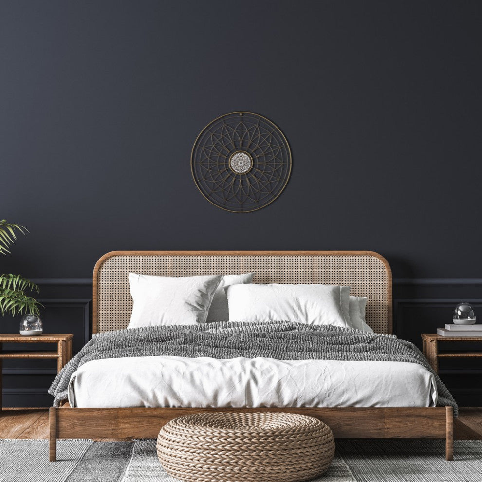 Bohemian Gold Wire Mandala Wall D"cor