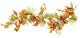5' Autumn Harvest Pumpkins Berries Leaves and Grass Garland