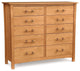 Copeland Monterey 10 Drawer, Natural Cherry