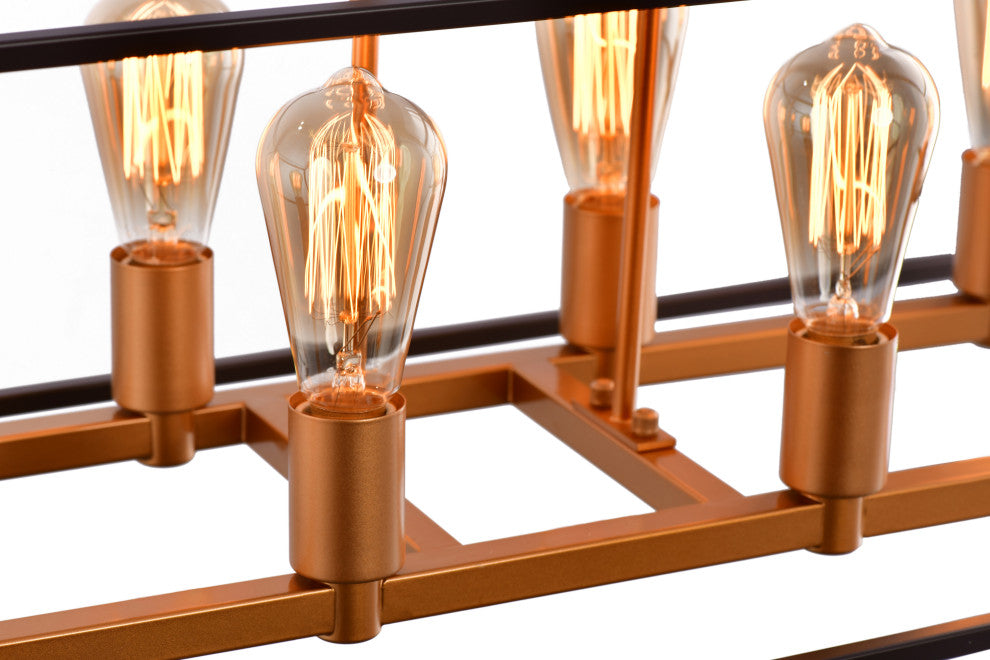 Lazzur Meurthe 8 Light 35" Matte Oil Rubbed Bronze Pendant