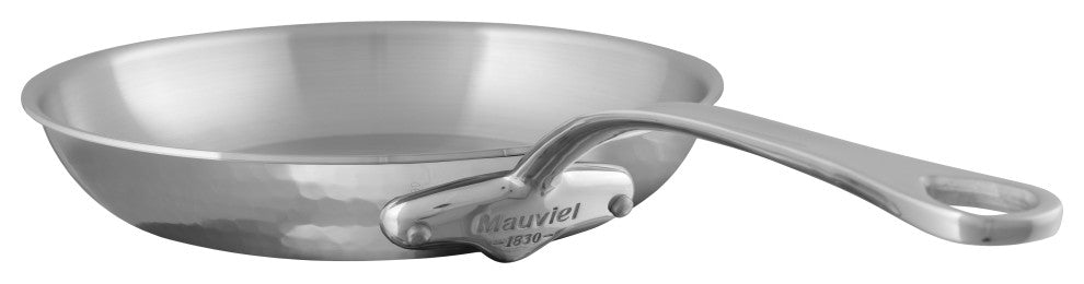 Mauviel M'Elite Hammered Frying Pan With Cast Stainless Steel Handle, 9.4-in
