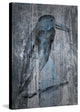 "Blue Gray Bird II" Painting Print on Brushed Aluminum, 16"x24"
