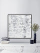 "Absolute Chaos" Floater Framed Painting Print on Canvas, 24x24