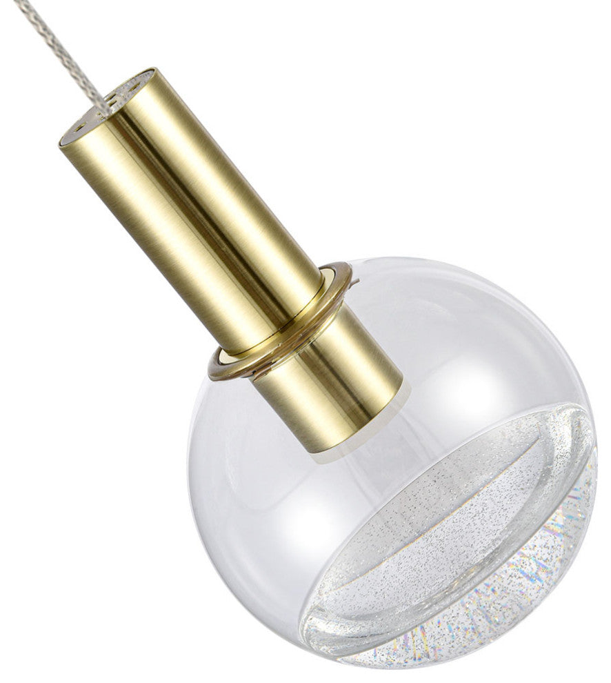 Sienna 5-Light ETL Certified Integrated LED Chandelier Lighting Fixture, Brass