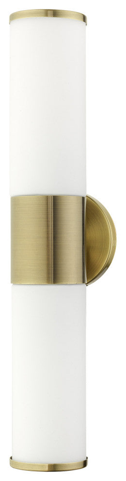 Antique Brass Contemporary, Minimal, Urban, Clean Vanity Sconce