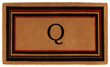 Esquire Monogram Doormat, Extra-Thick 18"x30", Letter Q