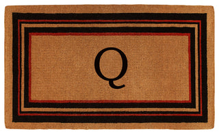 Esquire Monogram Doormat, Extra-Thick 18"x30", Letter Q