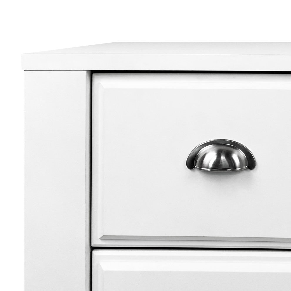 Cleary Contemporary Faux Wood 6 Drawer Double Dresser, White