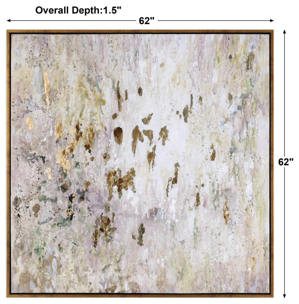 Uttermost Golden Raindrops Modern Abstract Art