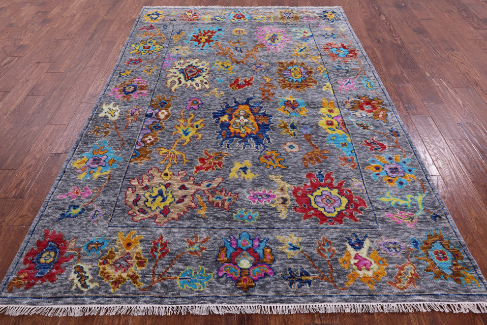 6' 2" X 9' 0" Turkish Oushak Handmade Wool Rug - Q14841