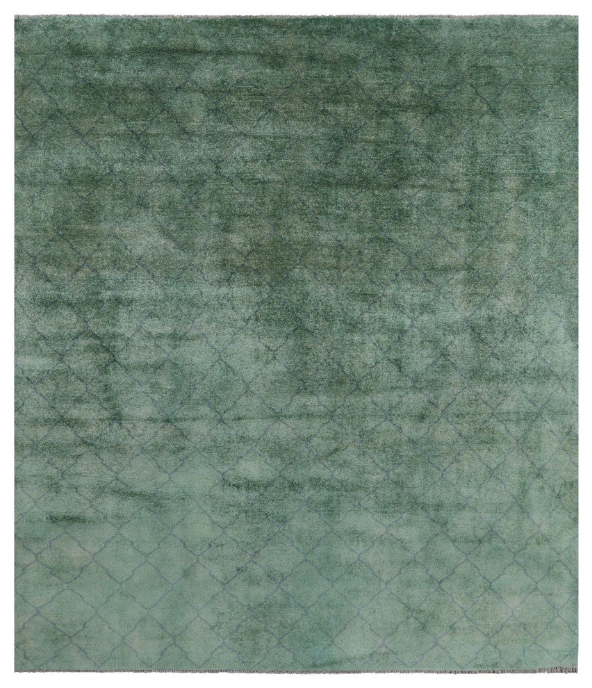 8' 1" X 9' 9" Full Pile Overdyed Hand-Knotted Wool Rug - PR4266
