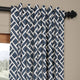 Martinique Printed Cotton Curtain Single Panel, Blue, 50"x84"