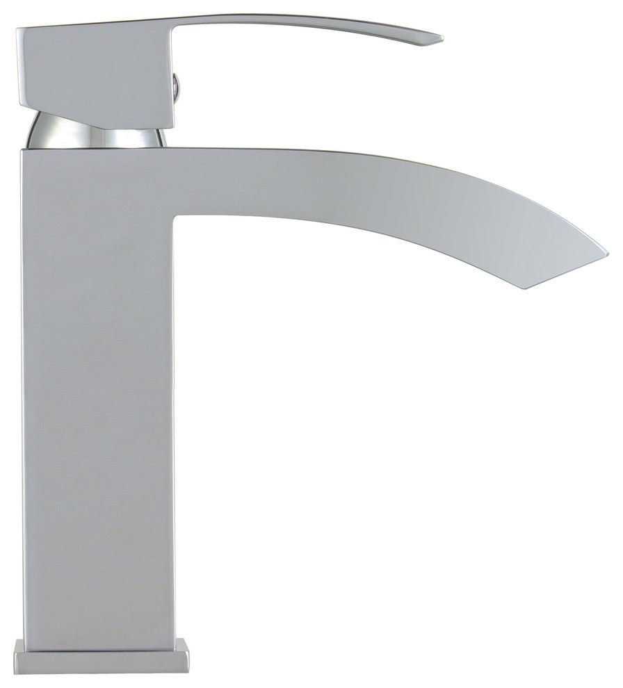 Marella 6" Single Hole Bathroom Sink Faucet, Polished Chrome