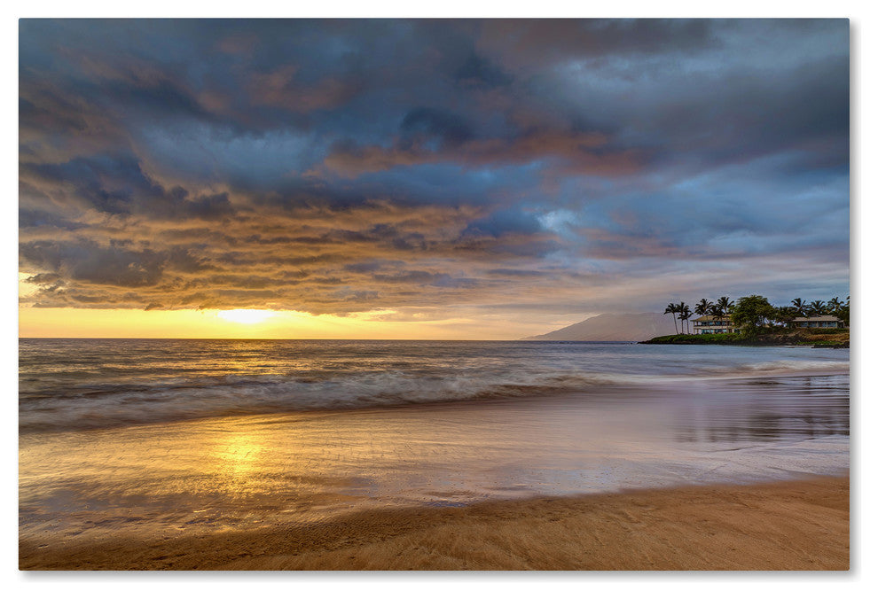 Pierre Leclerc 'Secret Beach Sunset' Canvas Art, 32x22