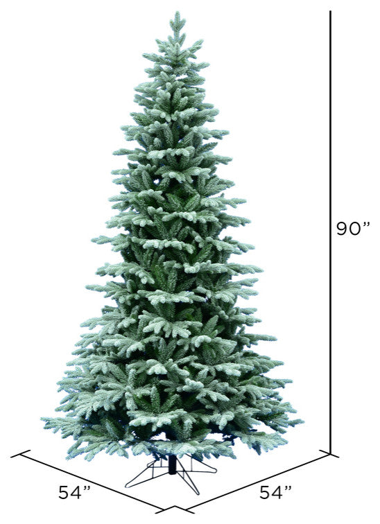 Vickerman Frosted Balsam Fir Christmas Tree, 1376 Tips, 7.5'x54"