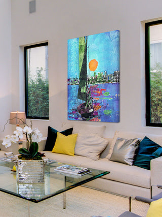 "Blue Sky" Painting Print on Wrapped Canvas