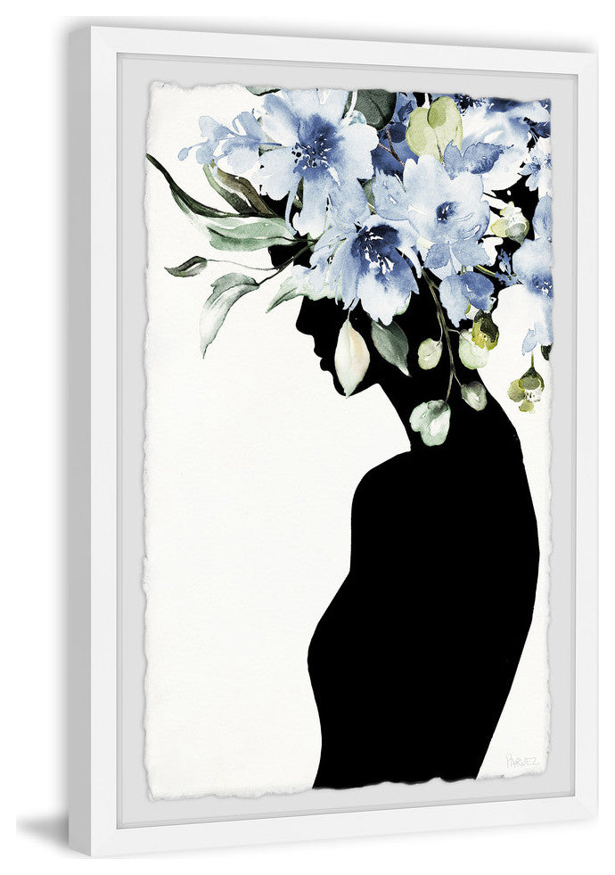 "Blooming Blues" Framed Painting Print, 24"x36"