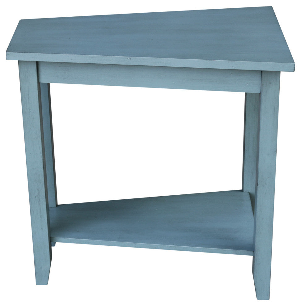 Keystone Accent Table, Ocean Blue - Antique Rubbed