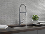 Delta Trinsic Pull-Down Kitchen Faucet With Spring Spout, Arctic Stainless