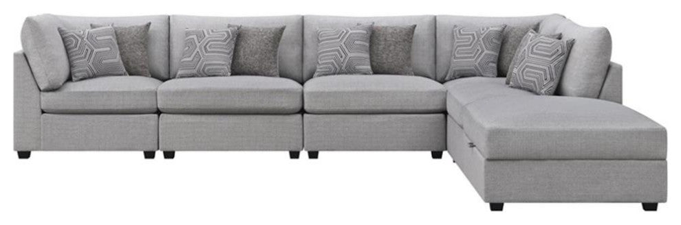 Coaster Cambria 6-piece Fabric Upholstered Modular Sectional Gray