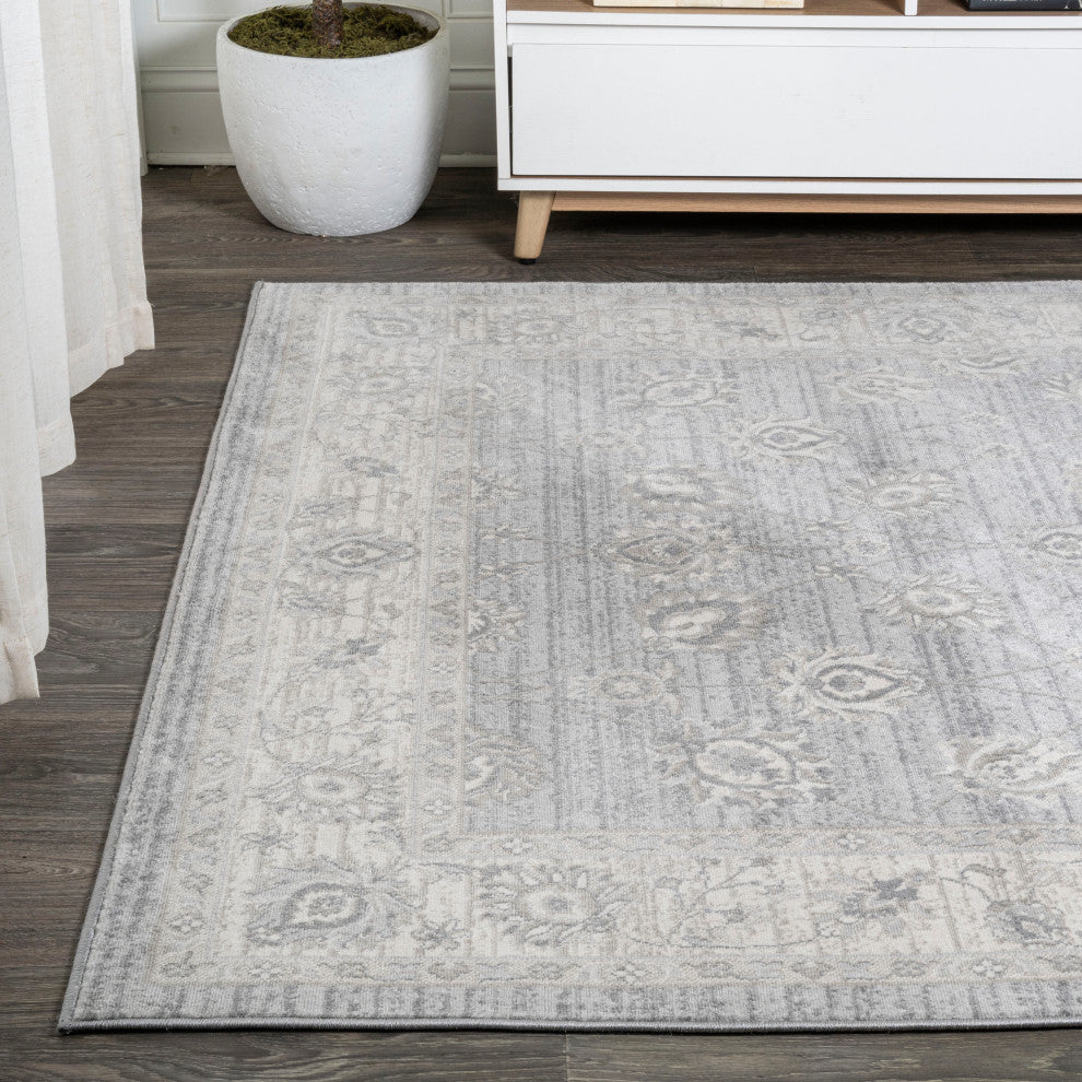 Modern Persian Vintage Moroccan Light Gray 8'x10' Area Rug