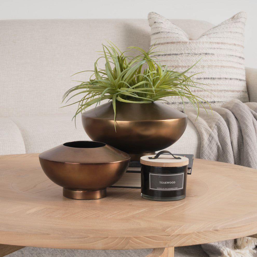 Quiana Large Gold Metal Vase