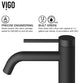 VIGO Lexington 10" H Single Handle Single Hole Bathroom Vessel Faucet, Matte Black