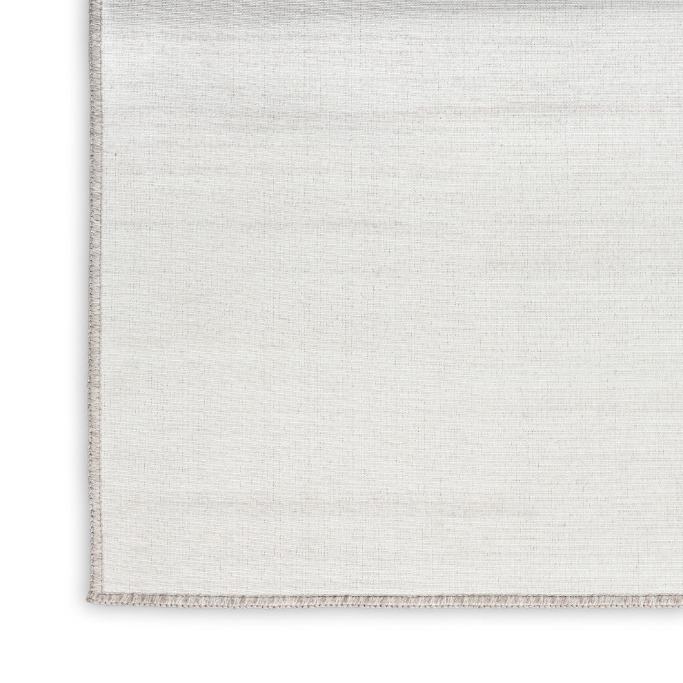 Nourison Washable Essentials 4' x 6' Ivory Grey Modern Indoor Rug