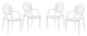 Anime Dining Chair, Set of 4 White