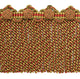 Bullion fringe Trim with Scroll & Rosette Header, Color# LX07 [Sold By The Yard]