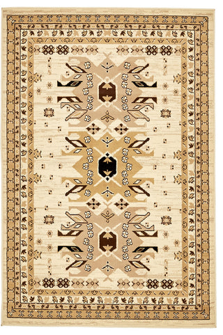 Unique Loom Ivory Oasis Taftan 4' 0 x 6' 0 Area Rug