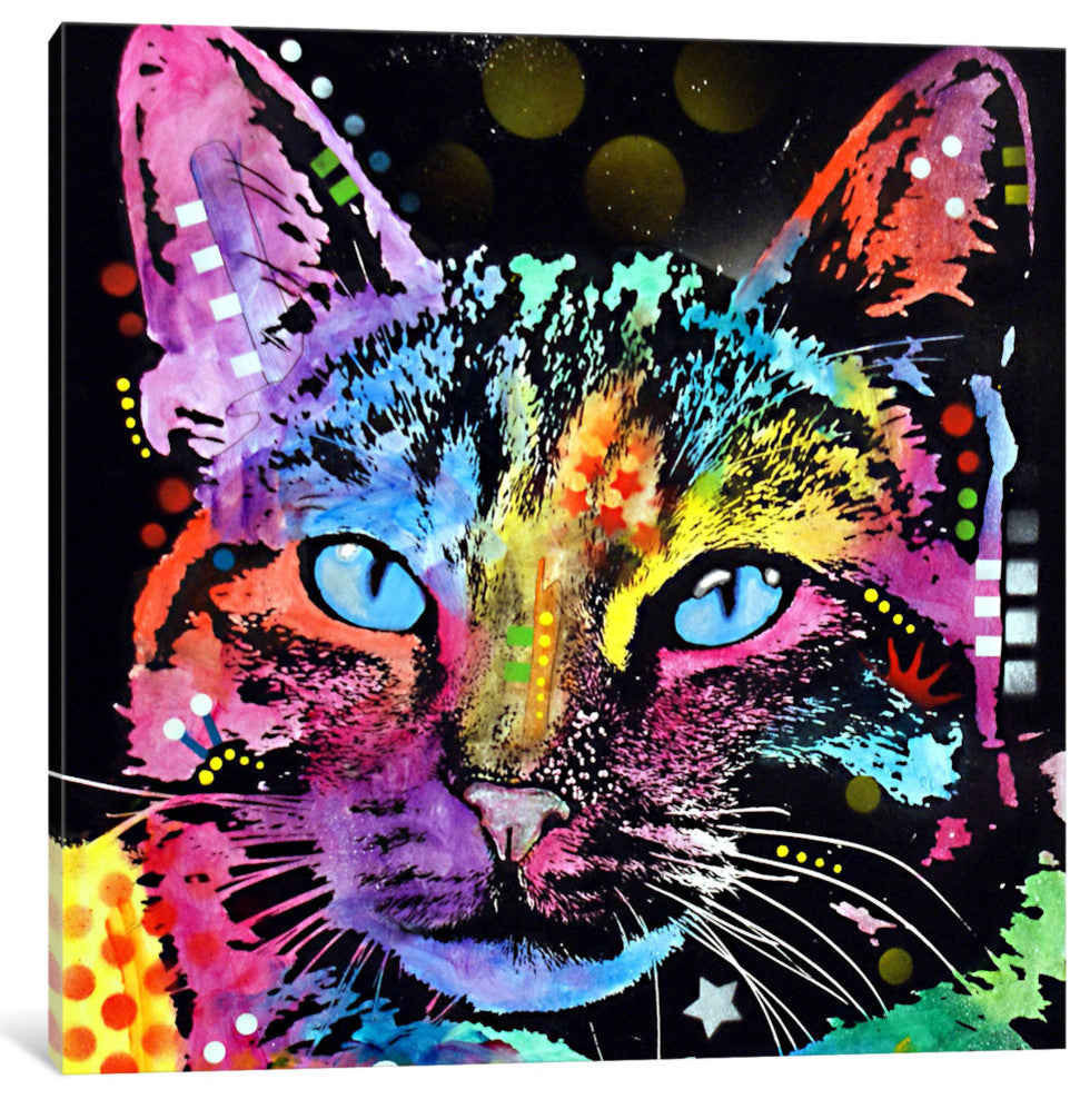 "Thoughtful Cat Gallery" by Dean Russo, 37x37x1.5"