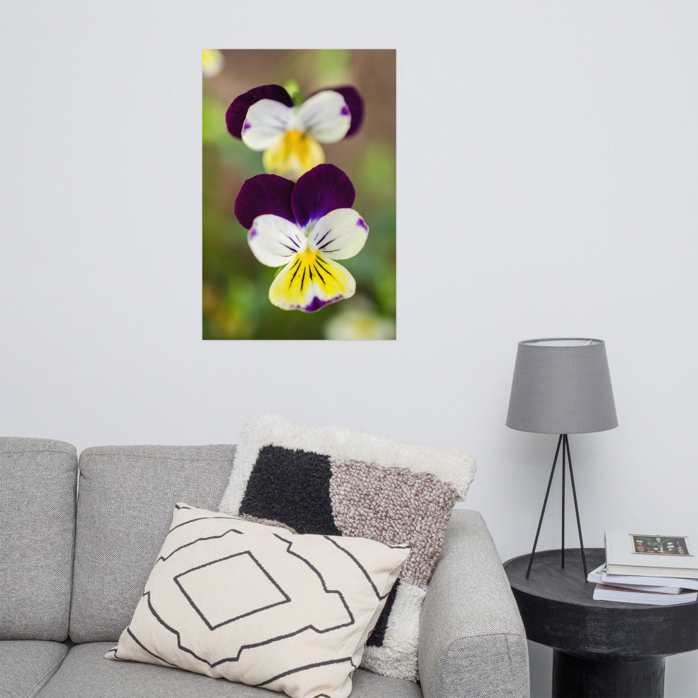 Pretty Little Violets Floral / Botanical Photograph Unframed Wall Art Prints, 24" X 36"