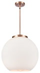 Athens Pendant, Antique Copper, Matte White, Matte White