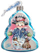 Seed Snowman Keepsake Glass Ornament