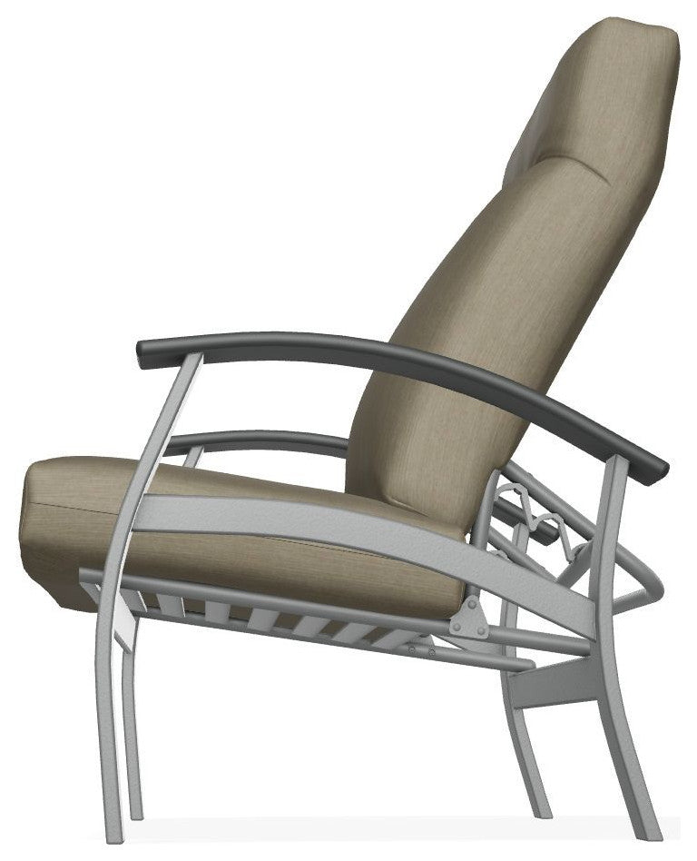 Belle Isle Cushion Outdoor Adjustable Back Chair, Huskie/Graphite