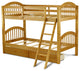 East West Furniture Verona Twin Bunk Bed In Natural Oakwith Under Drawer