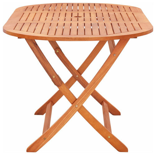 vidaXL Garden Table Natural wood Solid eucalyptus wood 63x33.5x29.1 in