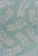 5" x 7" Teal and Ash Sprigs Indoor Outdoor Area Rug