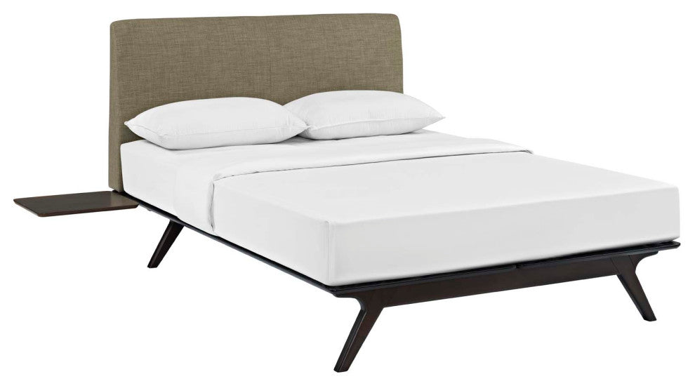 Modway Tracy 3 Piece Queen Bedroom Set, Cappuccino Latte