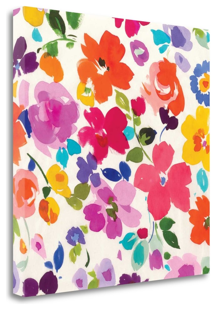 "Bright Florals I" By Wild Apple Portfolio, Giclee Print on Gallery Wrap Canvas