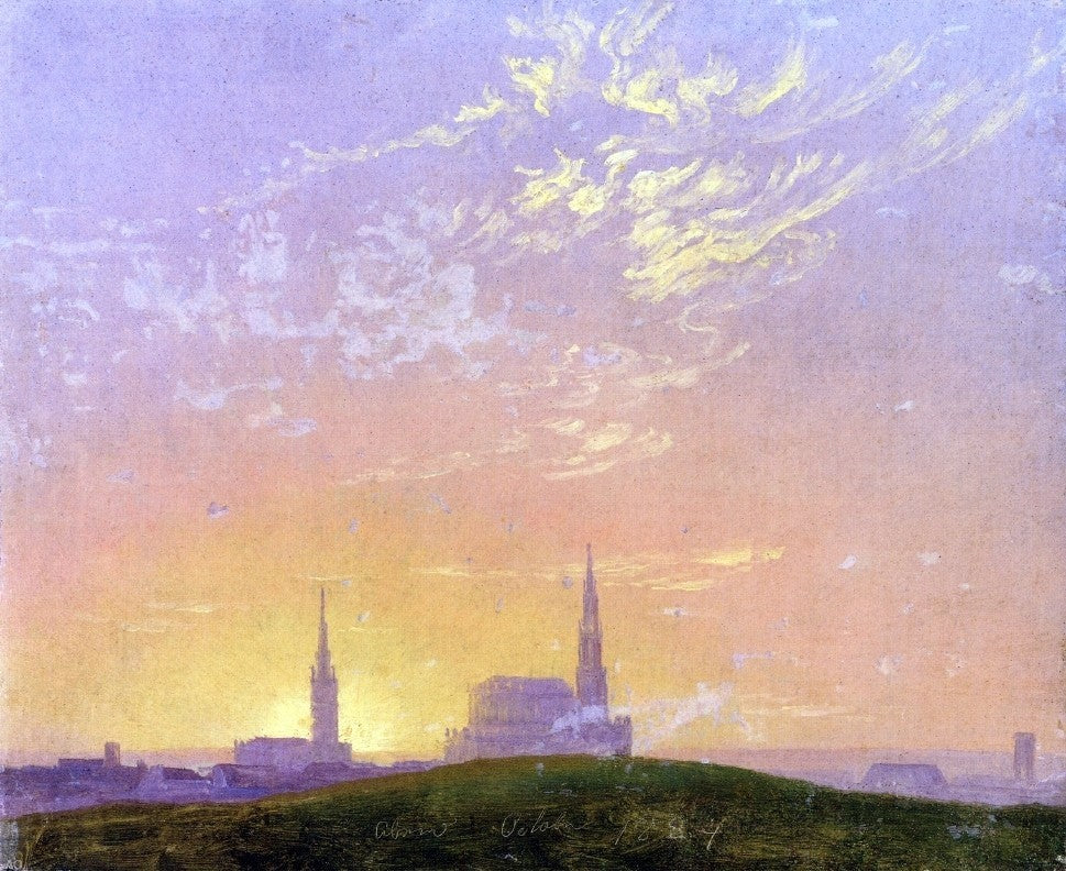 Caspar David Friedrich Abend Wrapped Canvas