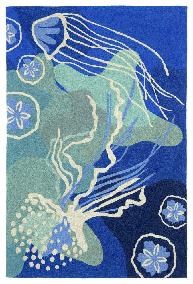 Capri Jelly Fish Indoor/Outdoor Rug, 3'6"x5'6'