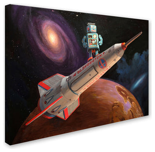 'Rocket Surfer' Canvas Art by Eric Joyner