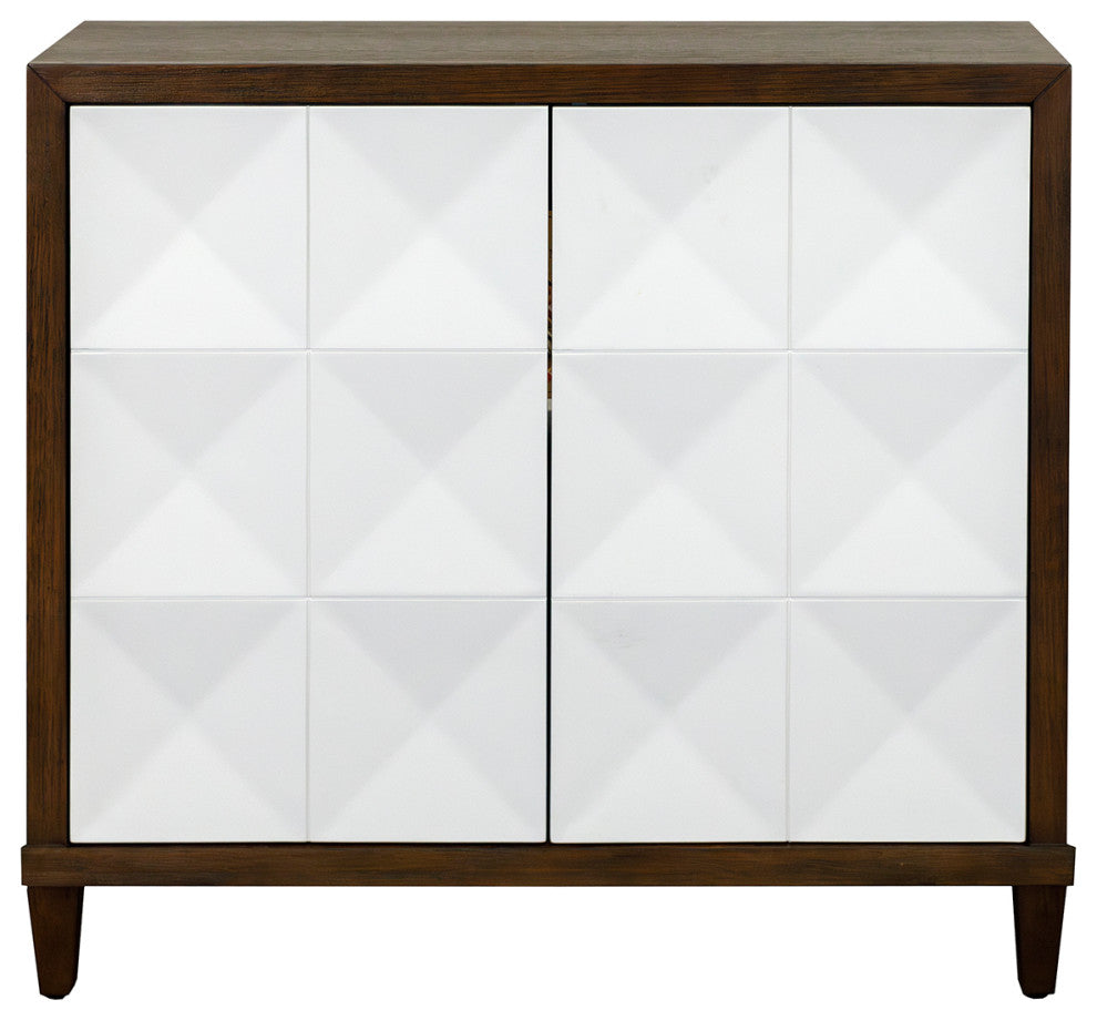 Modern Wood 40" Console With With doors, TV Stand, Fully Assembled, Brown